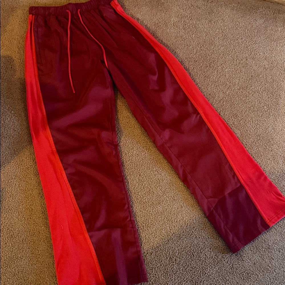 Red Track Pants with Side Stripes altered state